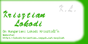 krisztian lokodi business card